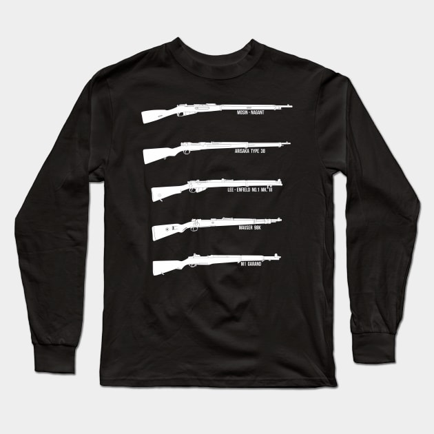 The best for a militarist! WW2 Rifles Long Sleeve T-Shirt by FAawRay